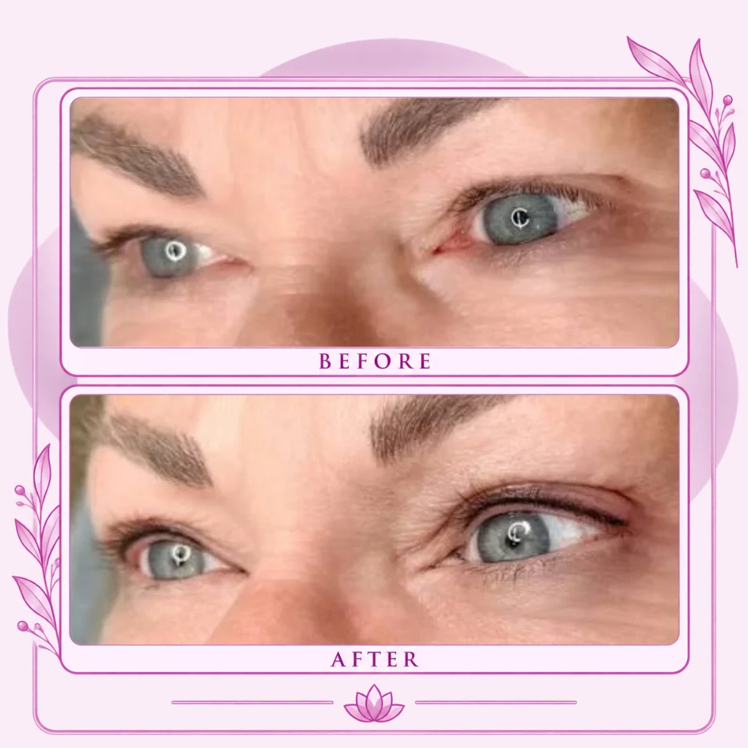Real healed permanent eyeliner transformation